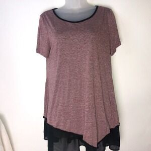 Amazon Messic Red & Black Blouse Woman's‎ Large
